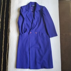 Vintage Wool Peacoat Floor Blue Bright Warm Retro